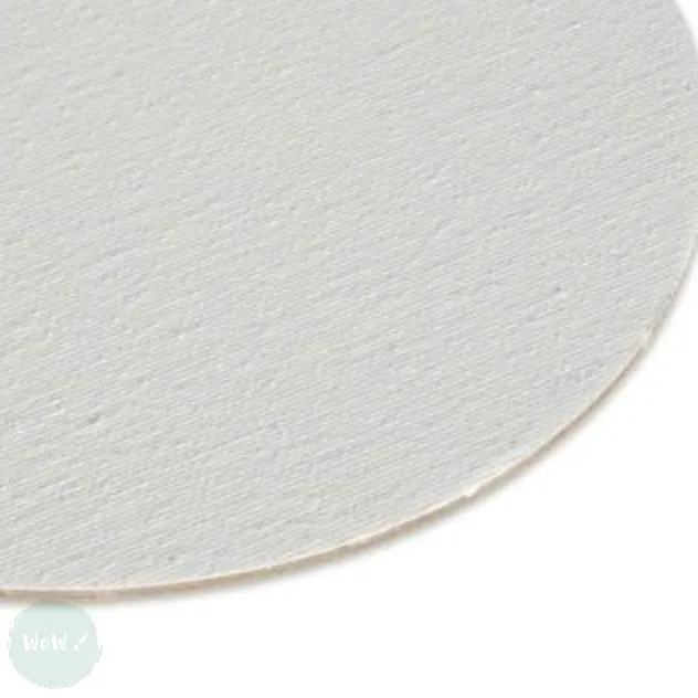 Circular WHITE PRIMED Canvas Board - 20 cm (approx. 8") Dia.