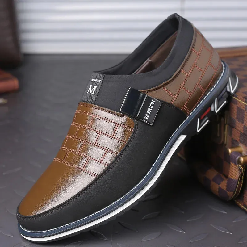 Classic Casual Men's Leather Shoes – Breathable and Stylish