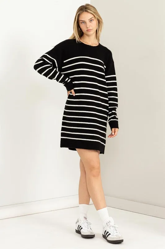 Classic Stripe Sweater Dress