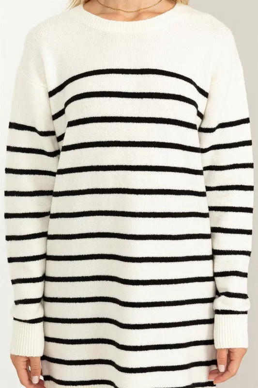Classic Stripe Sweater Dress