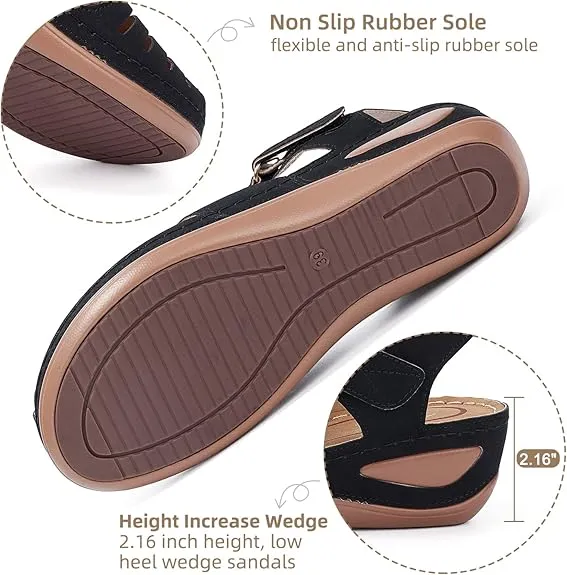 Closed Toe Wedge Sandals