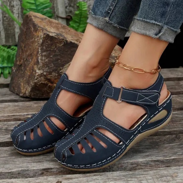 Closed Toe Wedge Sandals