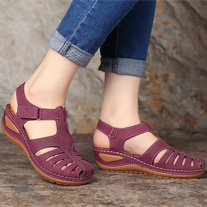 Closed Toe Wedge Sandals