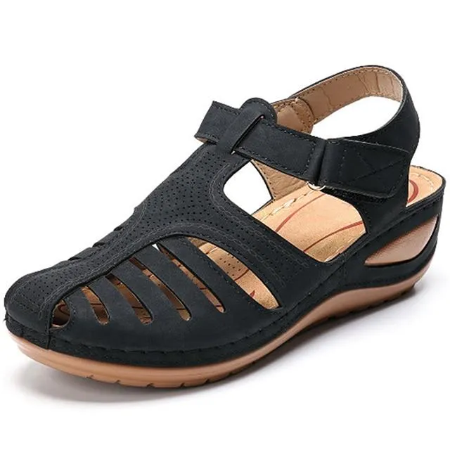 Closed Toe Wedge Sandals