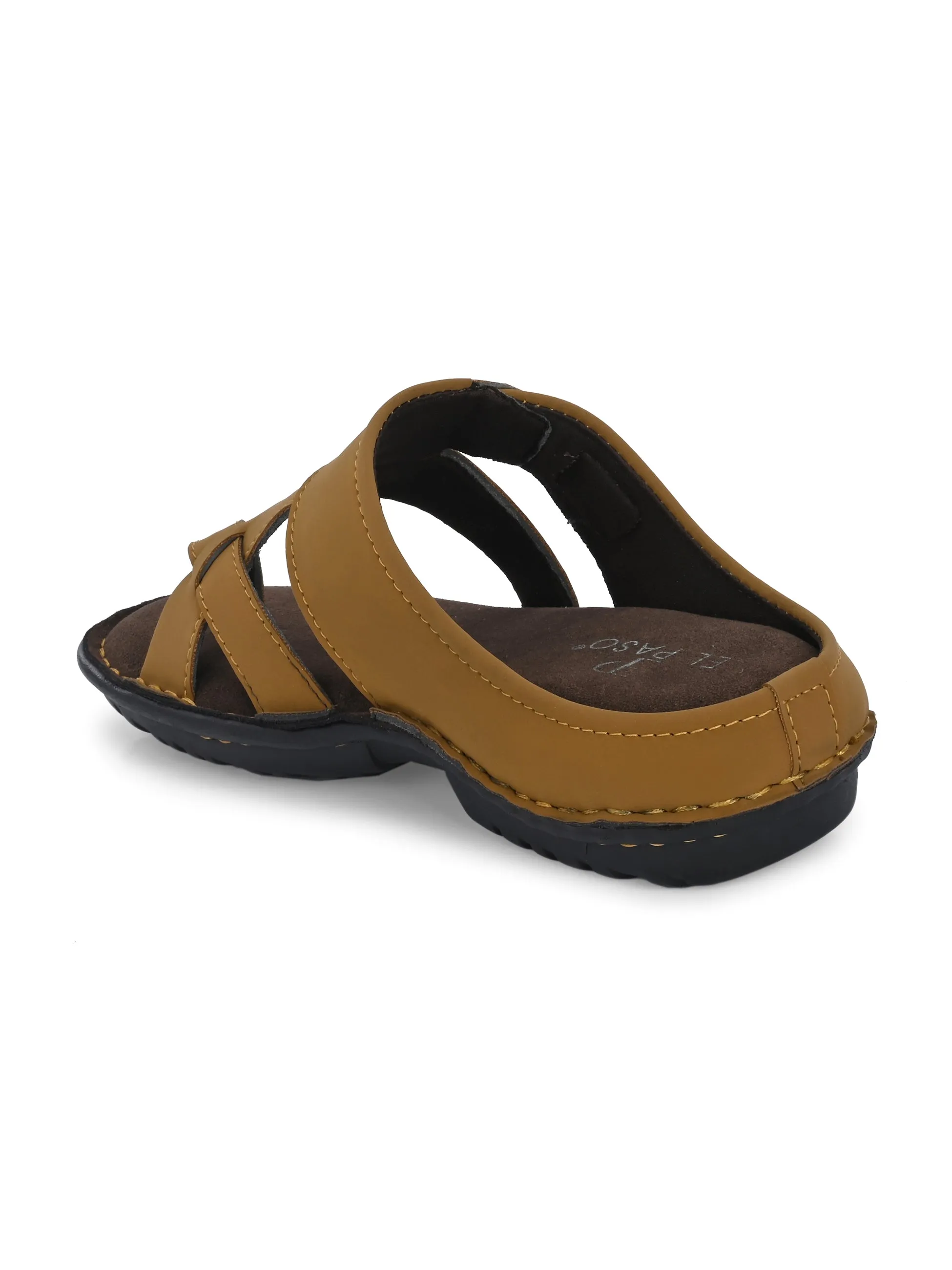 Cognac Leather Thong Sandal