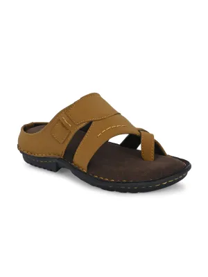 Cognac Leather Thong Sandal