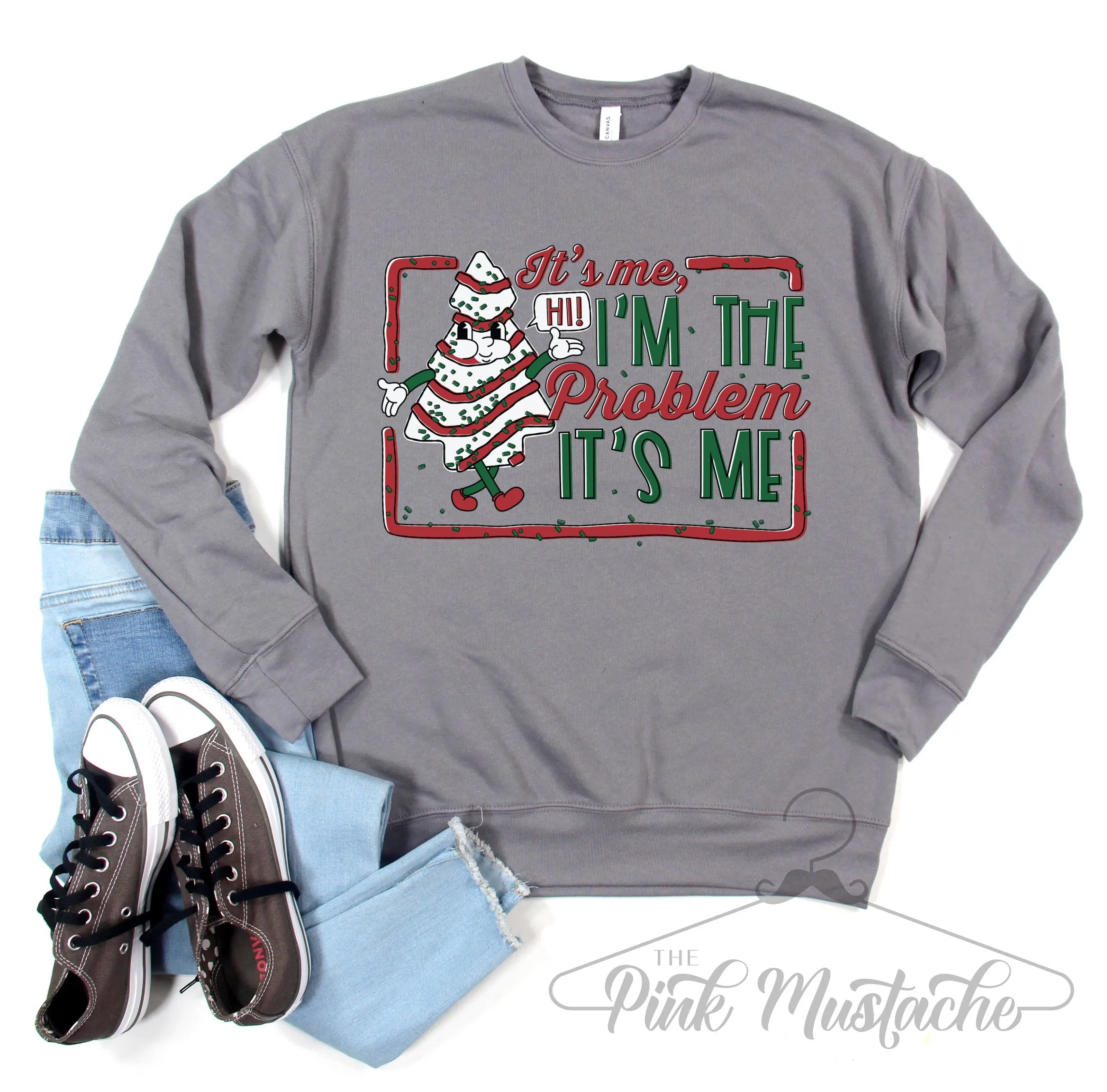 Comfort Colors, Gildan, or Bella Canvas - It's Me, I'm The Problem Christmas Tree Cakes Sweatshirt