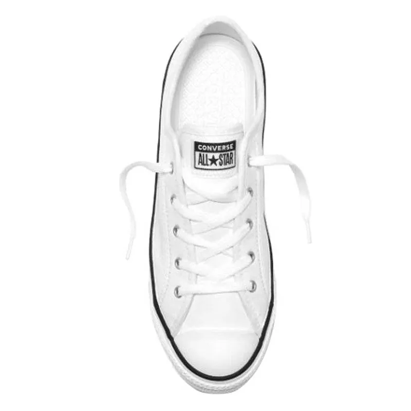 CONVERSE WOMENS CHUCK TAYLOR ALL STAR DAINTY LEATHER LOW TOP