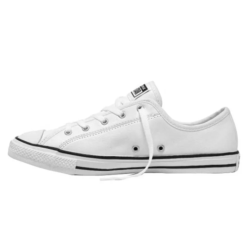 CONVERSE WOMENS CHUCK TAYLOR ALL STAR DAINTY LEATHER LOW TOP