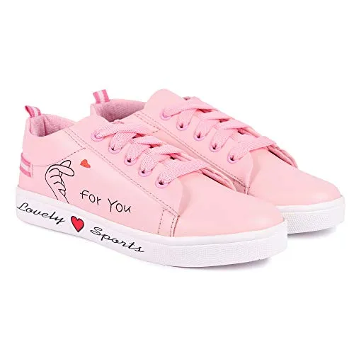 Creattoes Women Sneakers Shoes Pink