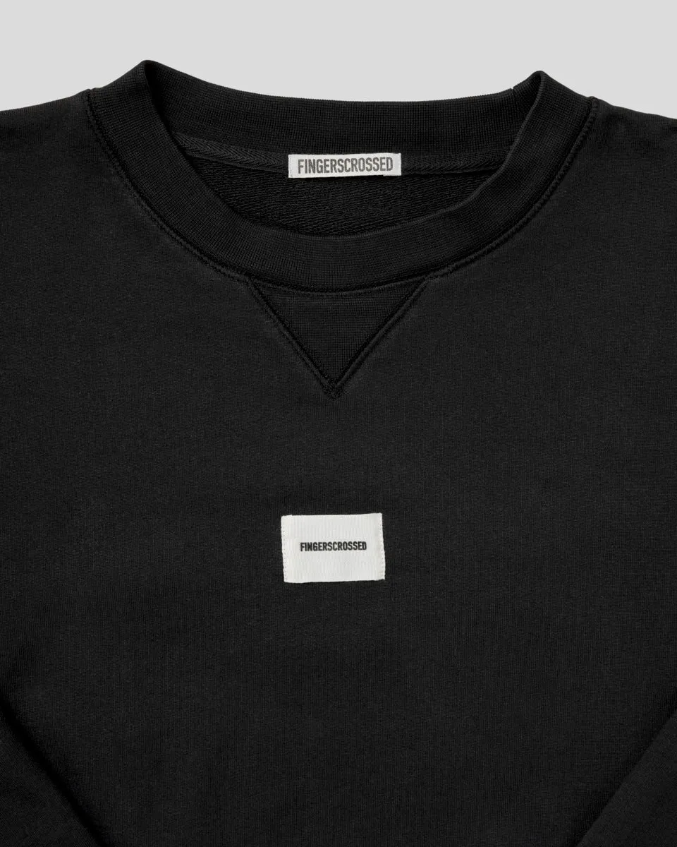 #CREW NECK CLASSIC LOGO BLACK