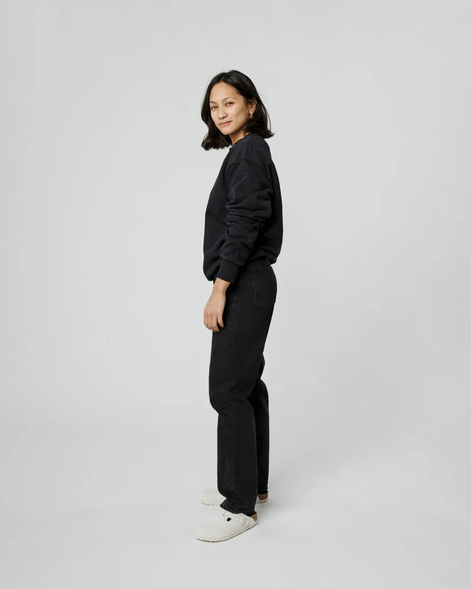#CREW NECK CLASSIC LOGO BLACK