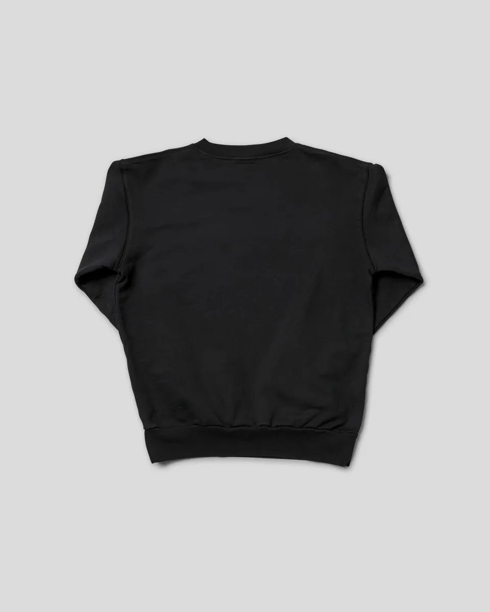 #CREW NECK CLASSIC LOGO BLACK