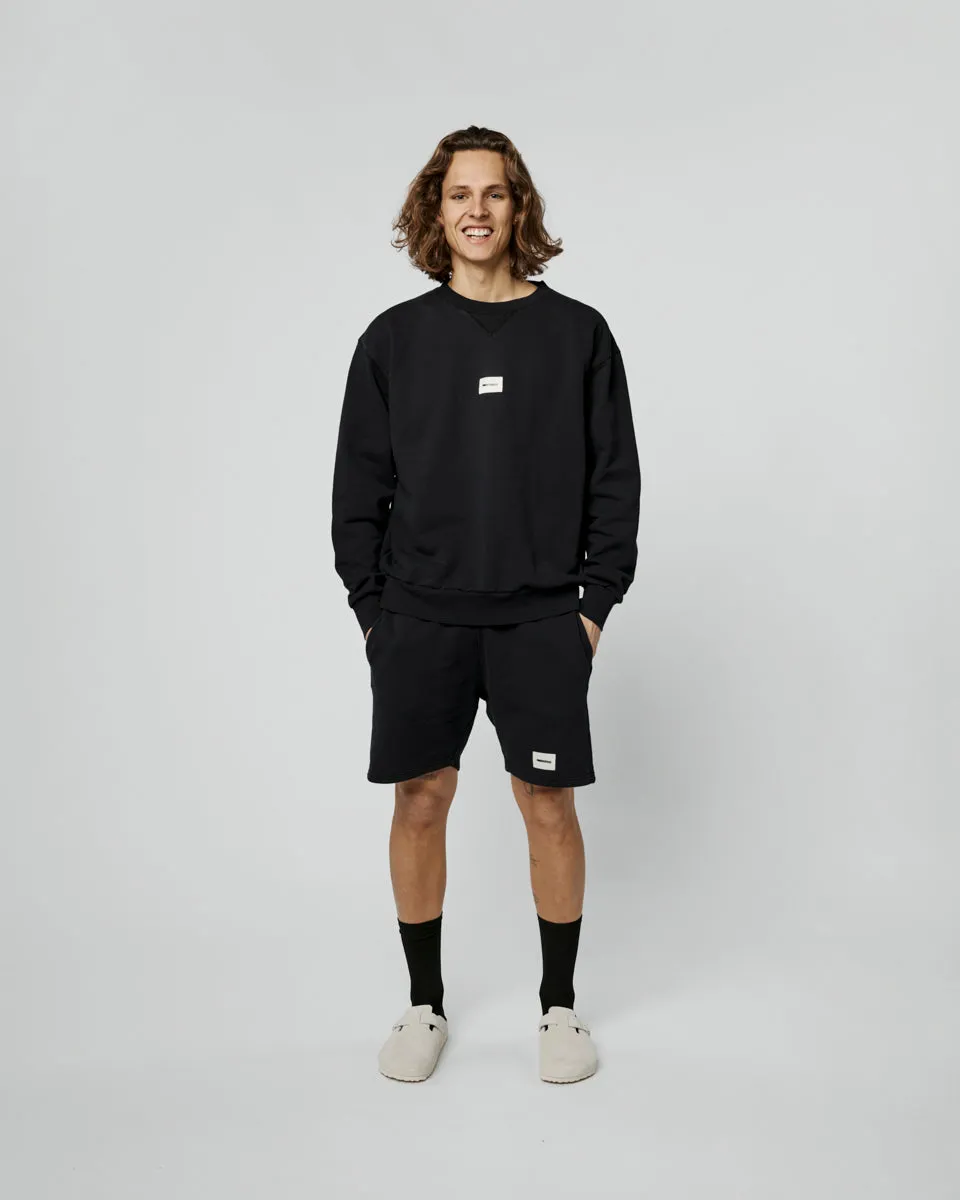 #CREW NECK CLASSIC LOGO BLACK