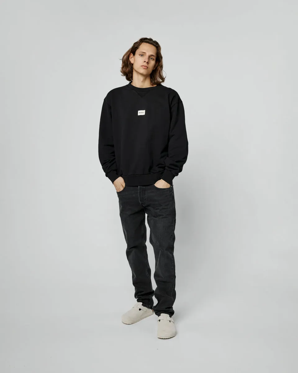 #CREW NECK CLASSIC LOGO BLACK