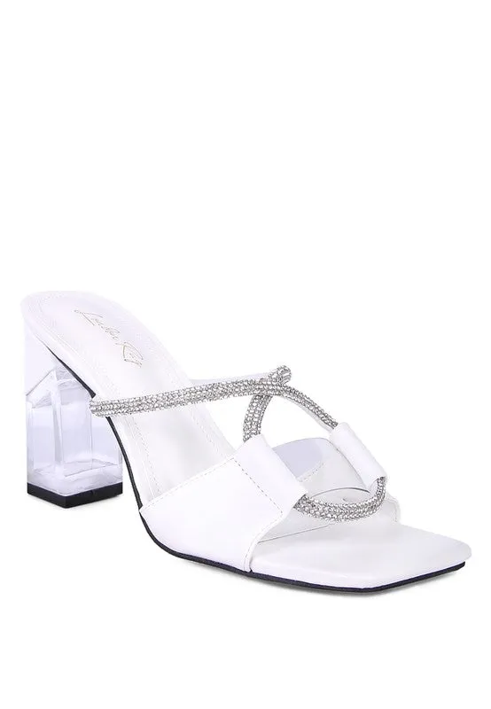 CRYSTAL LOOP SANDALS