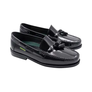 Dakota  Hi-Shine Moc with a tassel-Black