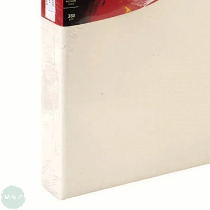 DEEP EDGE White Primed Stretched 100% Cotton Canvas – Daler Rowney -  ARTISTS 3D - 60 x 90cm (Approx. 24 x 36”)