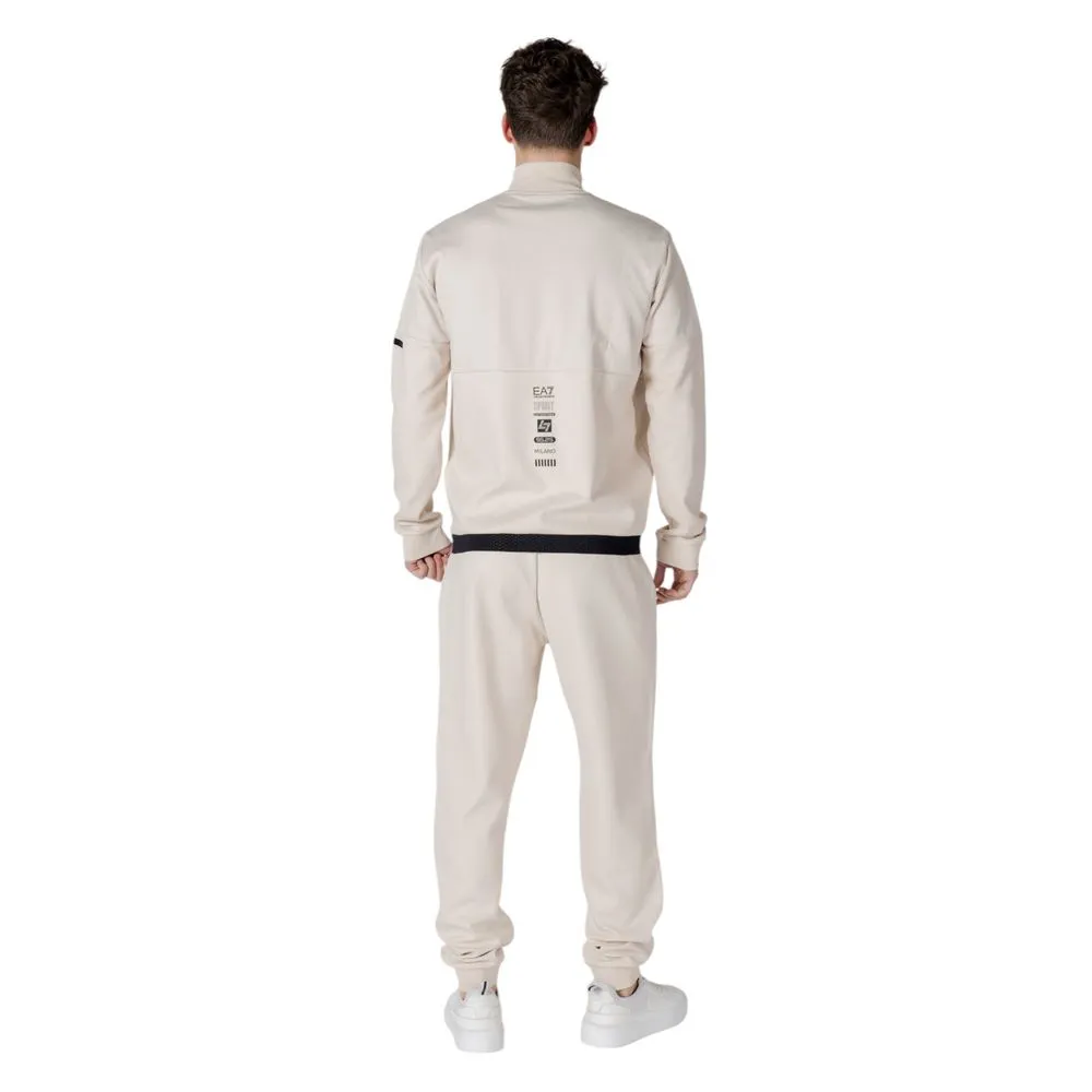 EA7 Emporio Armani Beige Cotton Sweatsuit