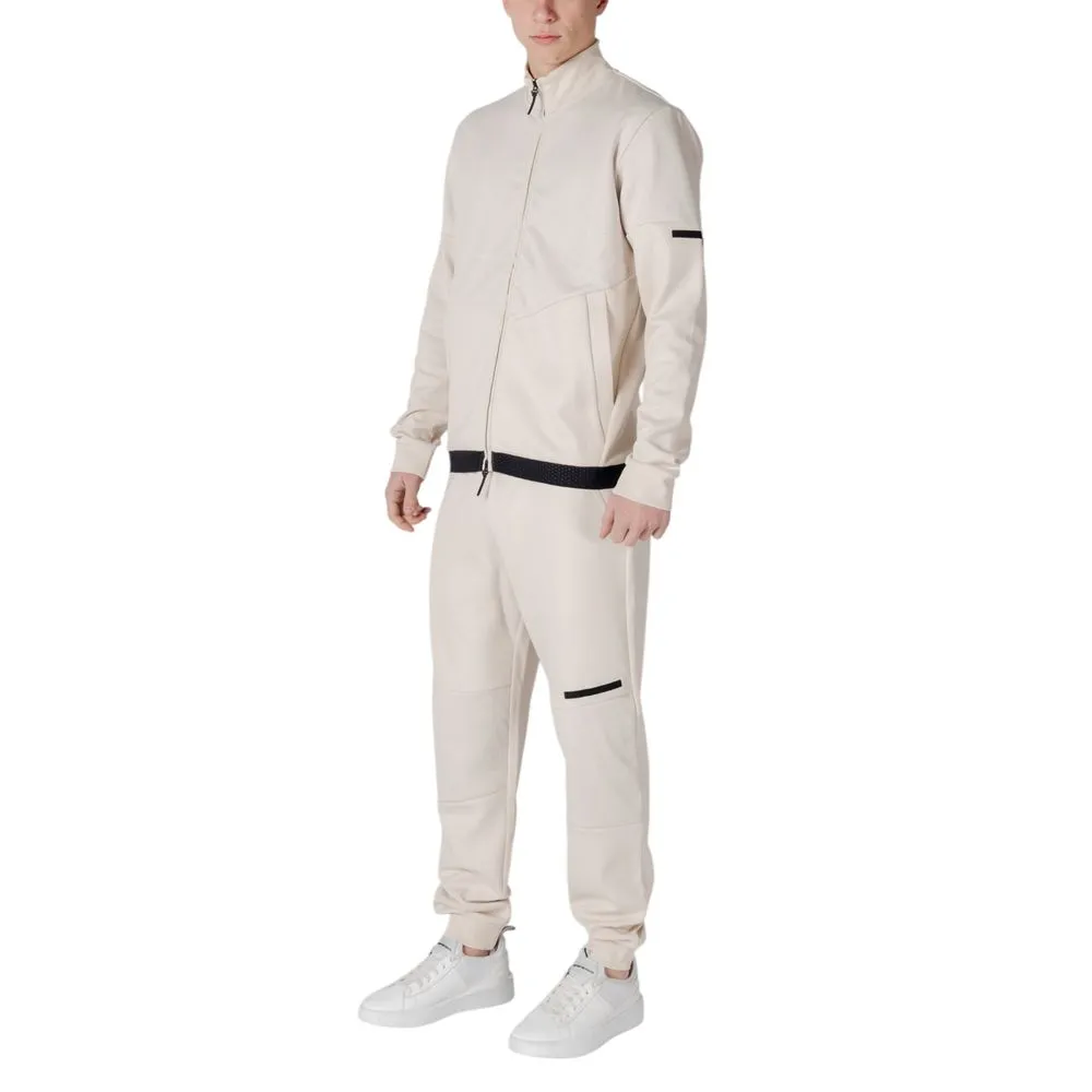 EA7 Emporio Armani Beige Cotton Sweatsuit