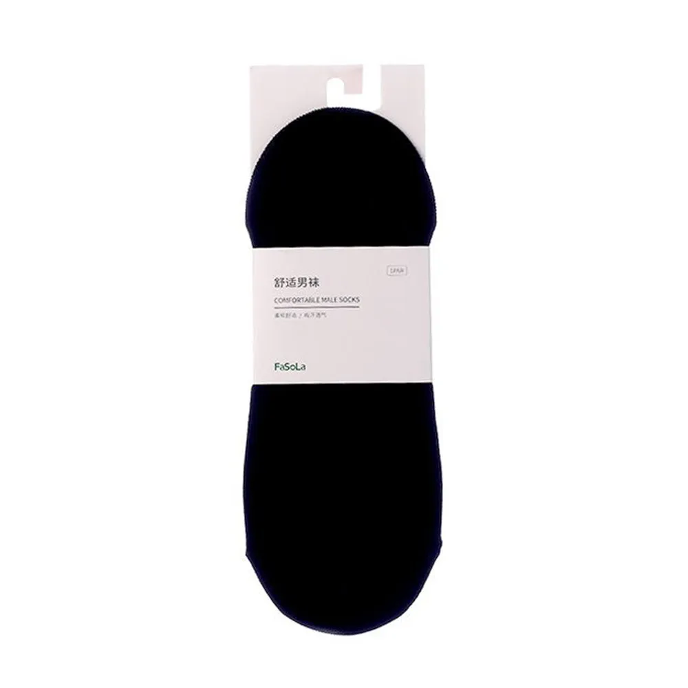FaSoLa Men's Cotton No-Show Socks - Black, 1 Pair