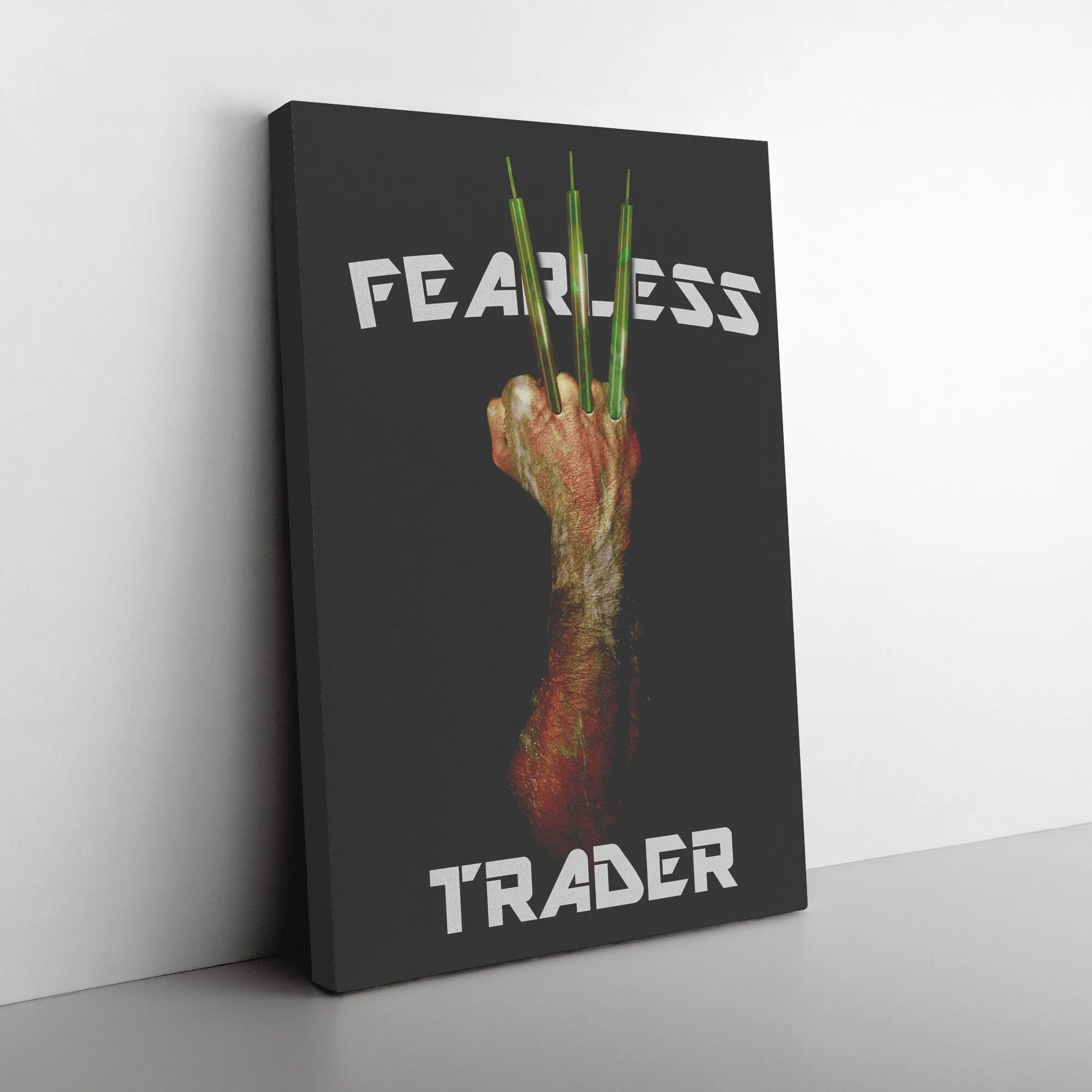 Fearless Trader Candlesticks Claw Canvas