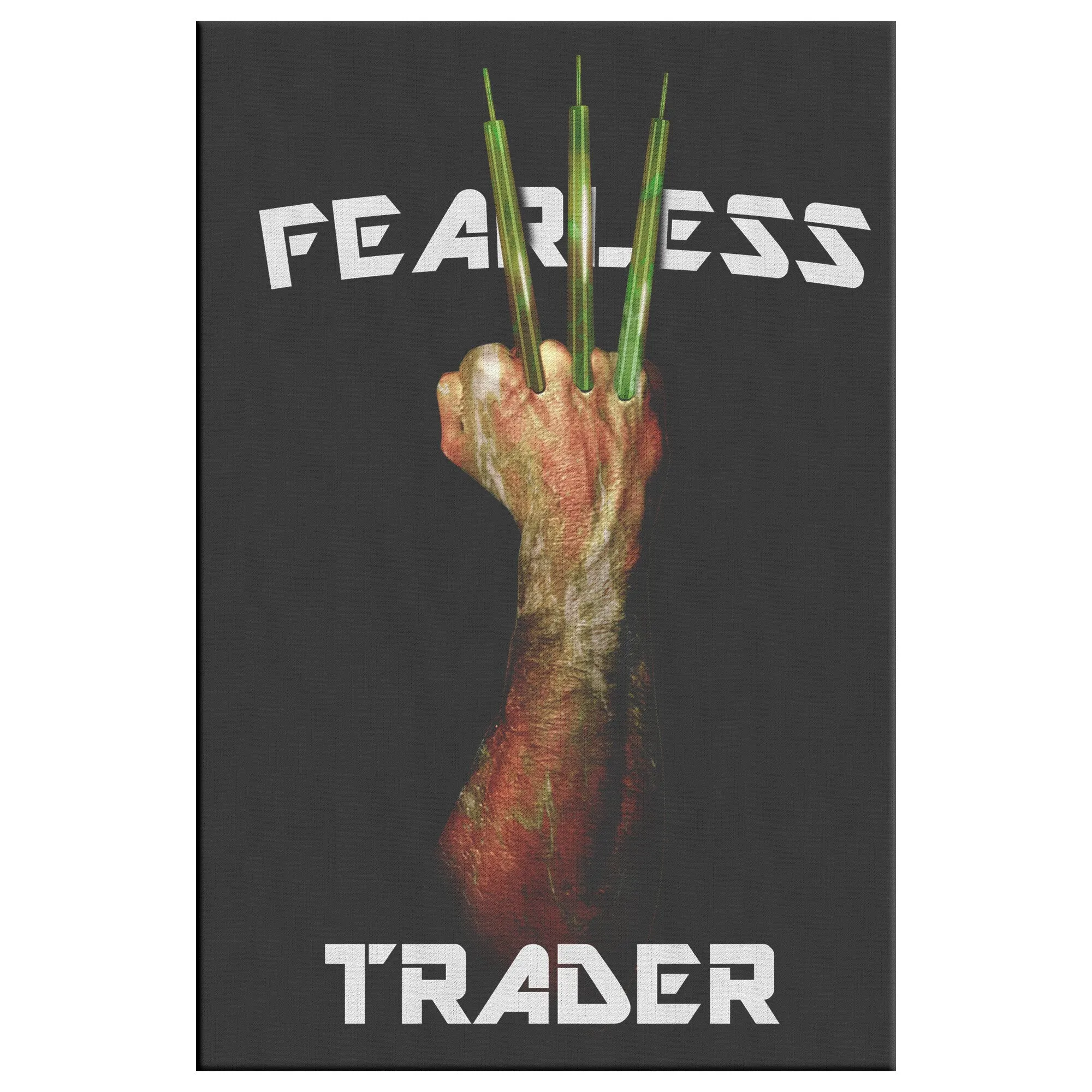 Fearless Trader Candlesticks Claw Canvas