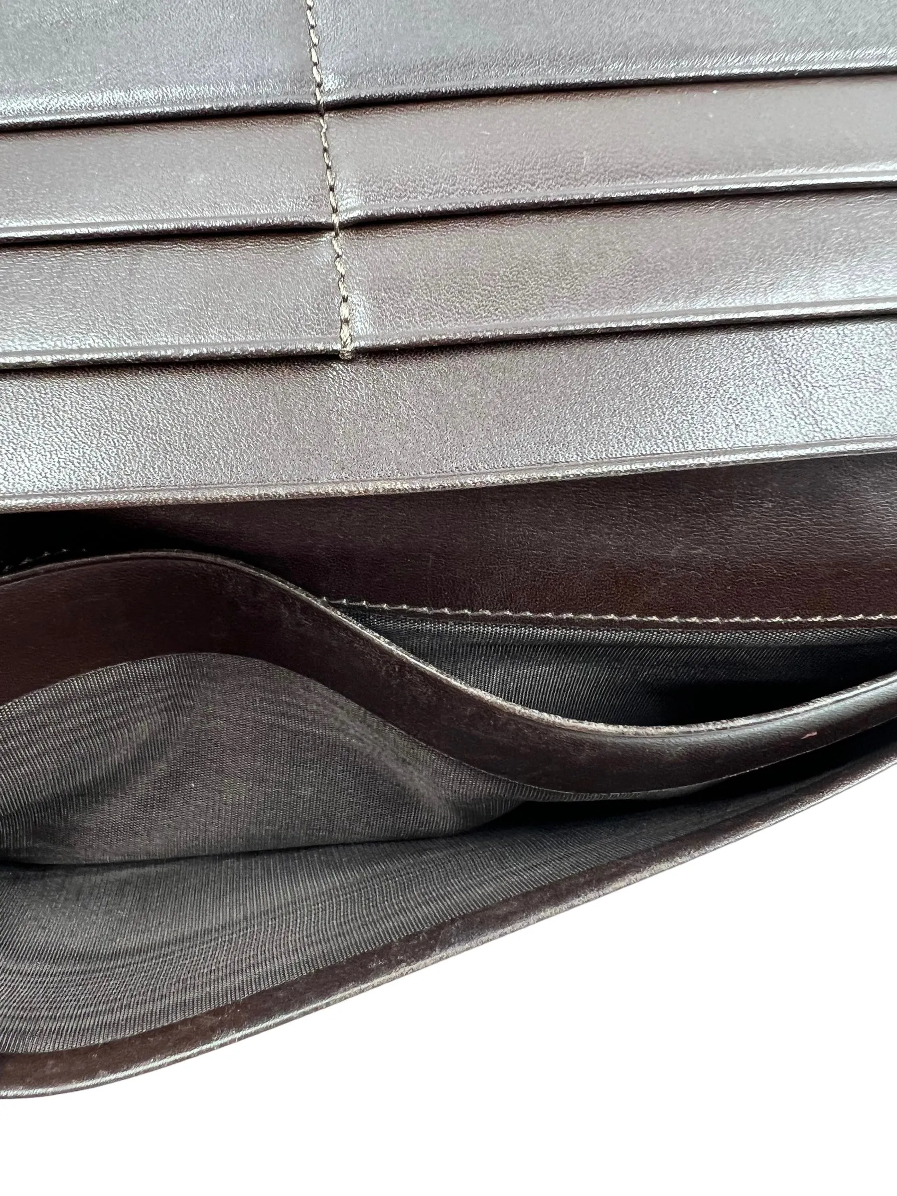 Fendi Zucca Print Canvas Leather Front Flap Wallet