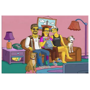 Ferris Family Christmas Portrait - Simpsons
