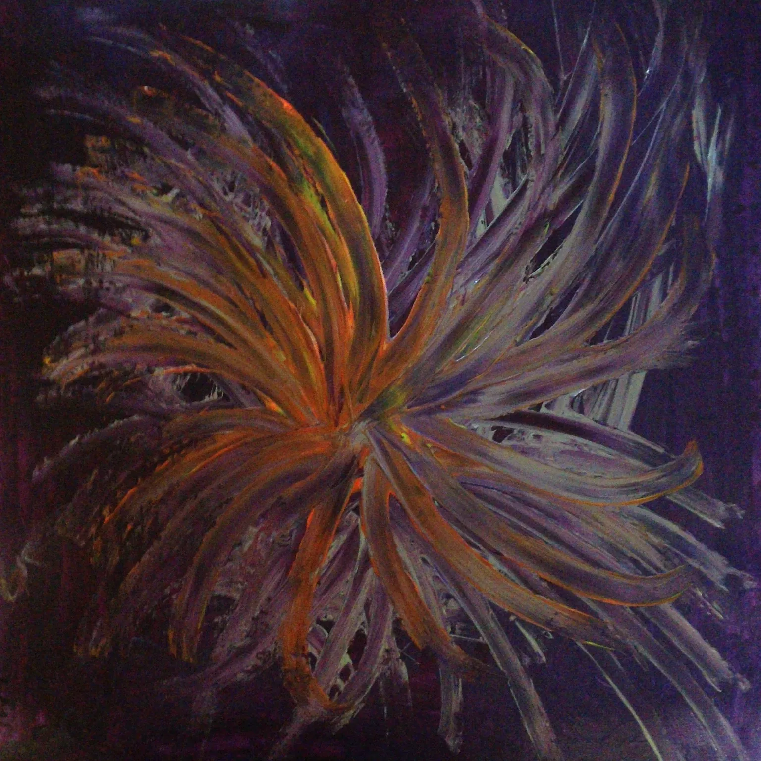 Flower on purple