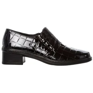 Gabor Hertha Black Patent Croc Leather Shoes