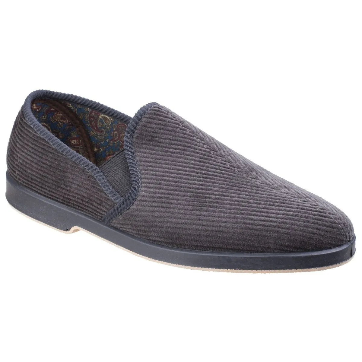 GBS Exeter Mens Traditional Twin Gusset Slippers