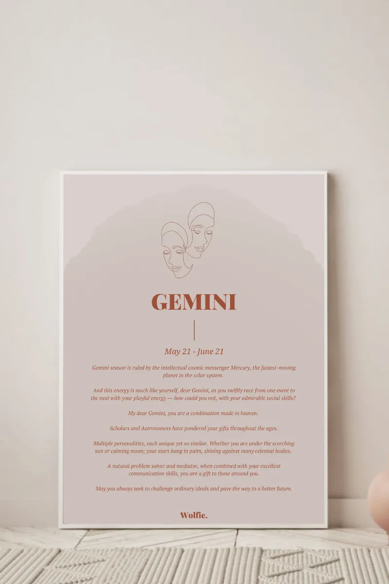 Gemini Zodiac Poster