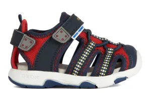 Geox Multy Red & Navy Sandals