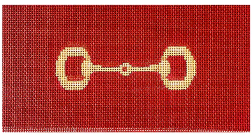 Gold Bit on Burgundy