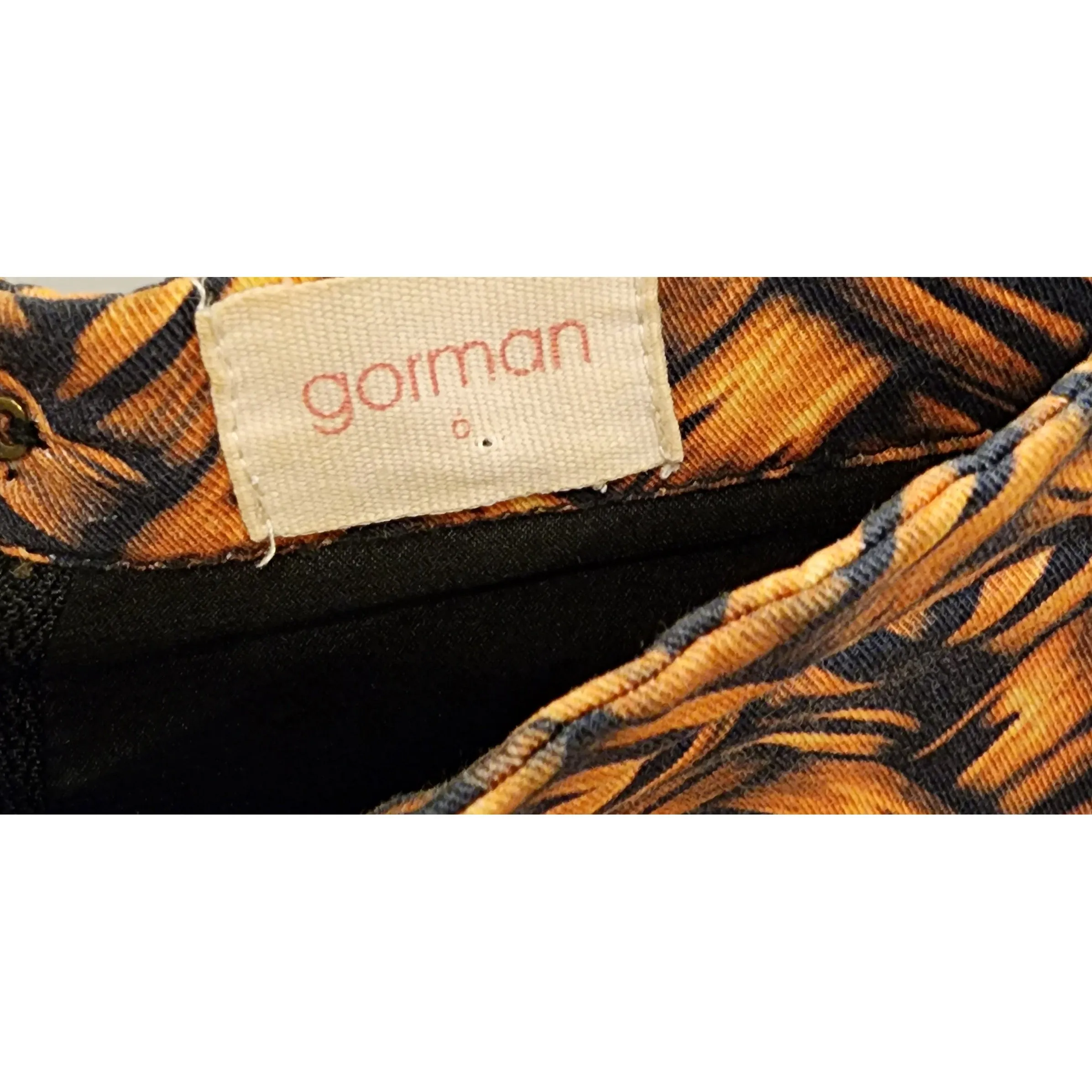 Gorman basket weave print mini skirt with unique floral print size 6