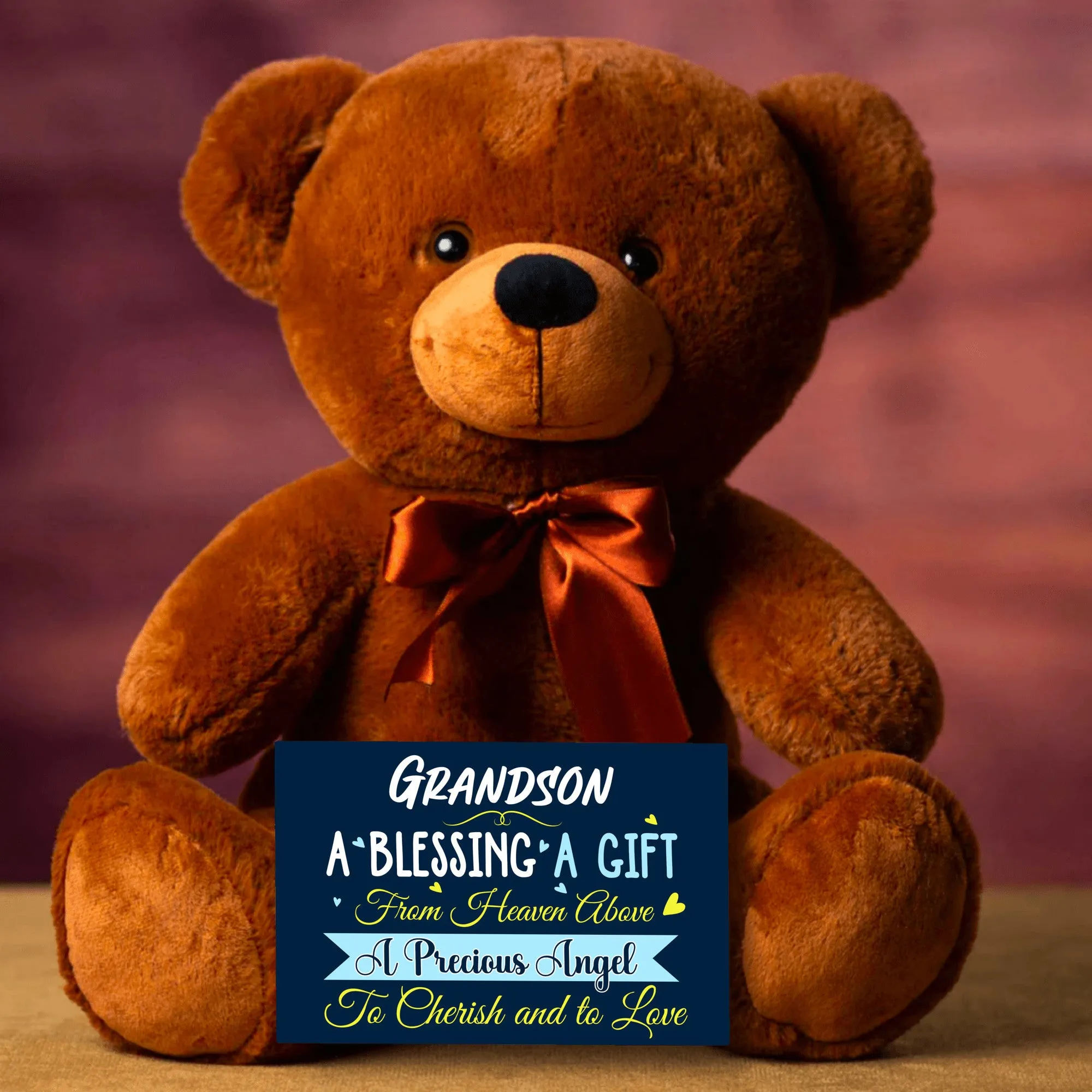 Grandson a Blessing Teddy Bear with Message Card, PRICE INCLUDES FREE SHIPPING