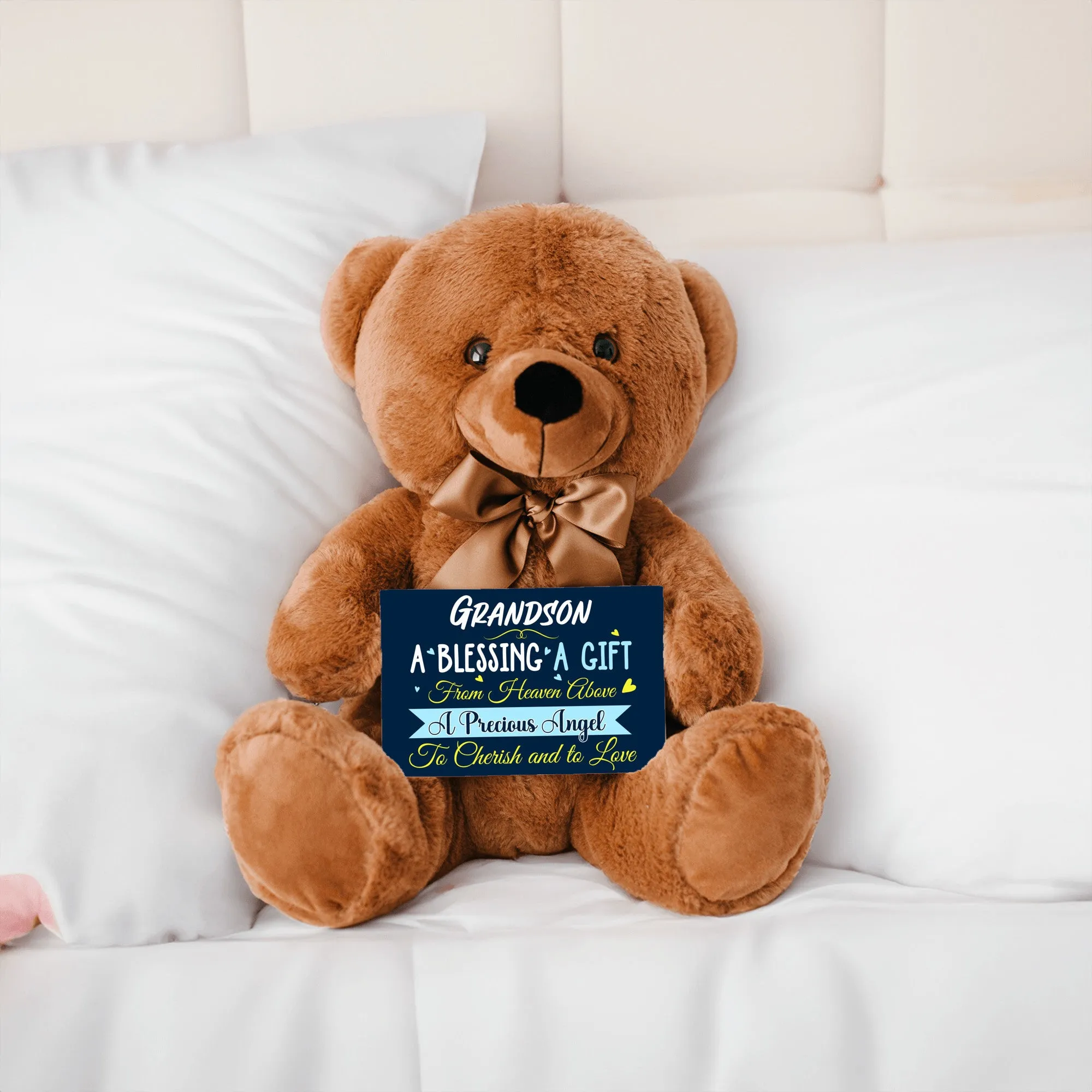 Grandson a Blessing Teddy Bear with Message Card, PRICE INCLUDES FREE SHIPPING
