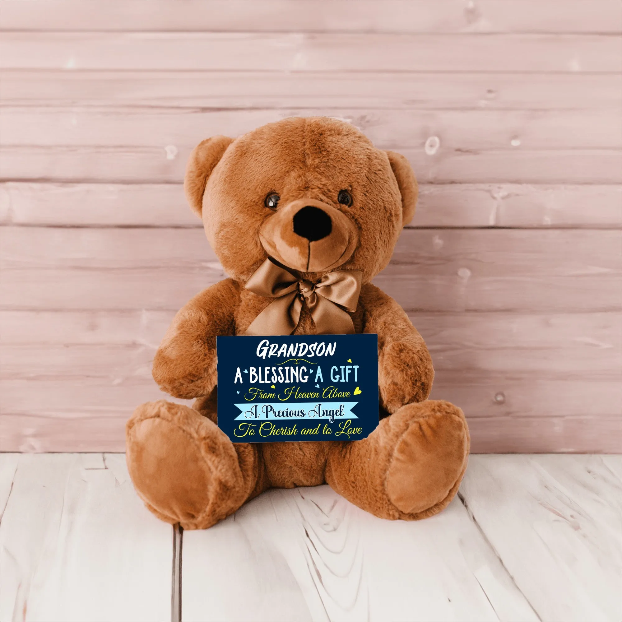 Grandson a Blessing Teddy Bear with Message Card, PRICE INCLUDES FREE SHIPPING