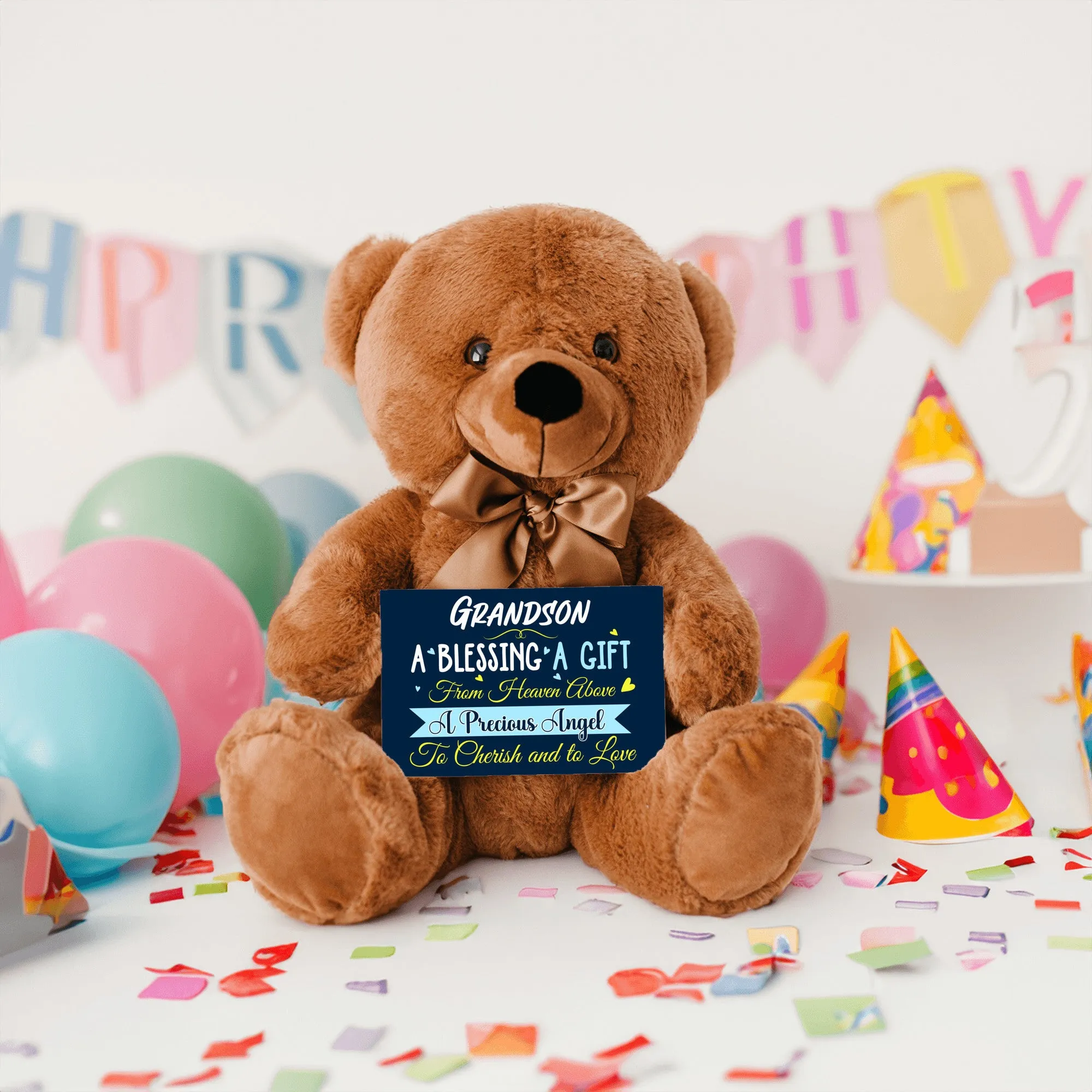 Grandson a Blessing Teddy Bear with Message Card, PRICE INCLUDES FREE SHIPPING