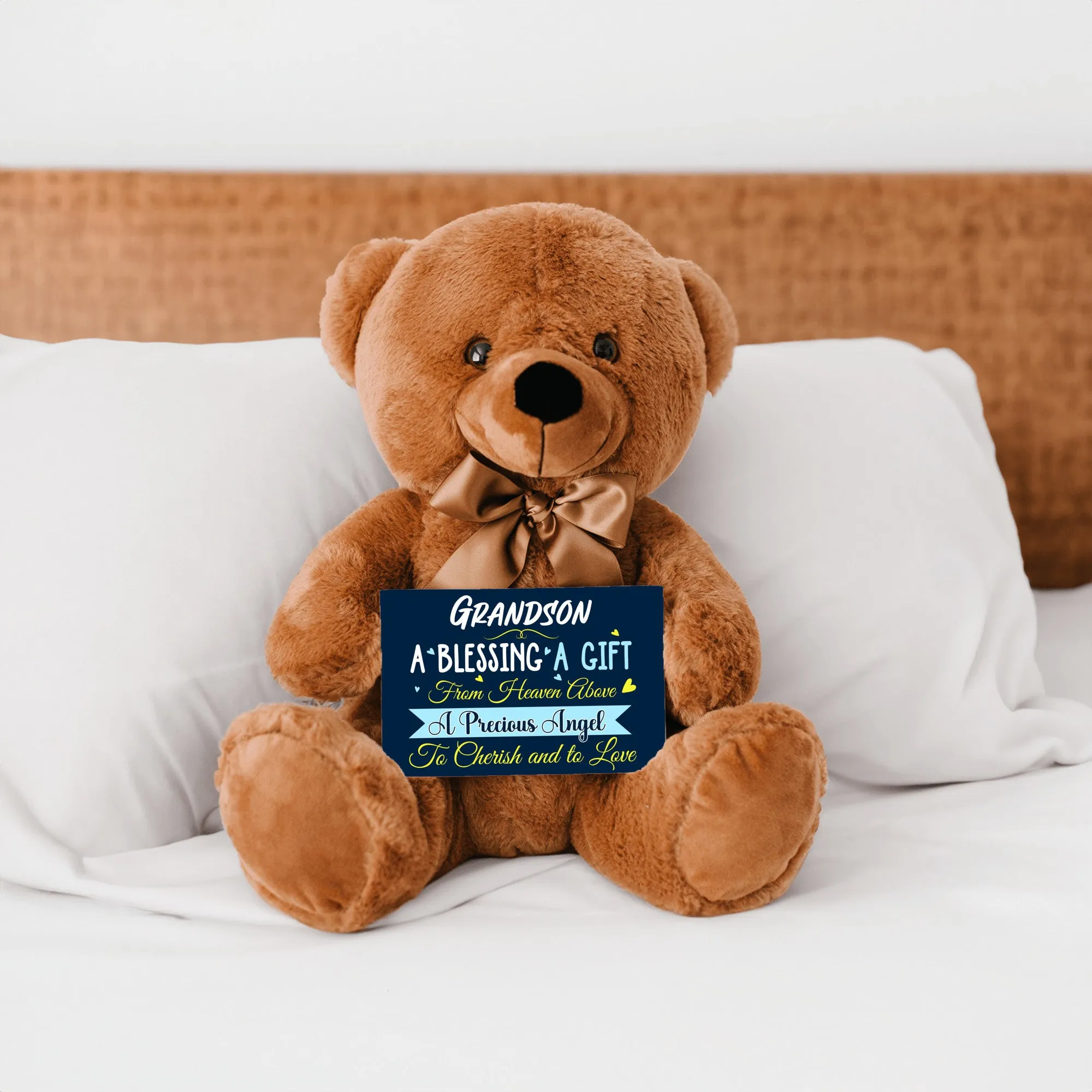 Grandson a Blessing Teddy Bear with Message Card, PRICE INCLUDES FREE SHIPPING