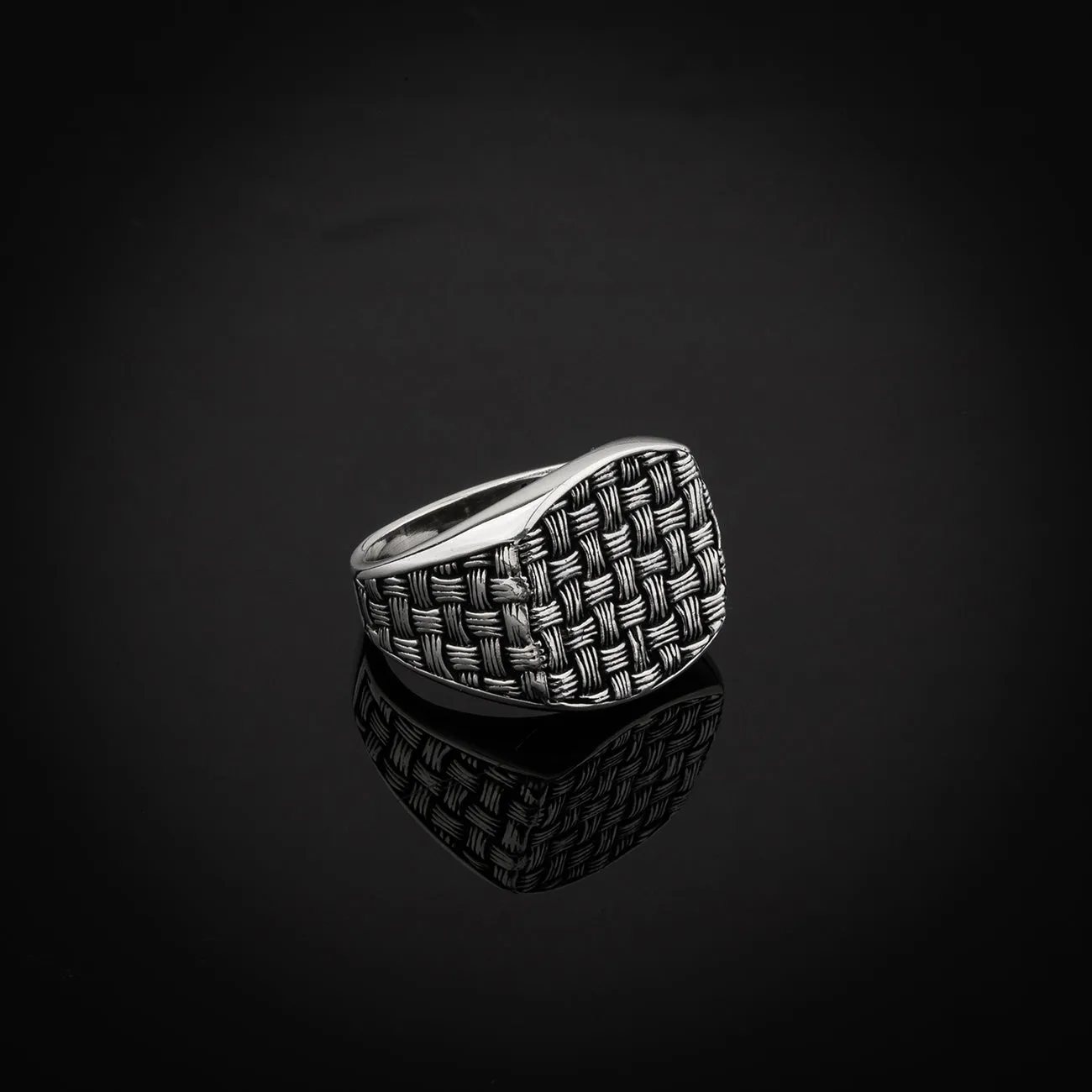 Handcrafted Knit Design Sterling Silver Ring | Limited Edition