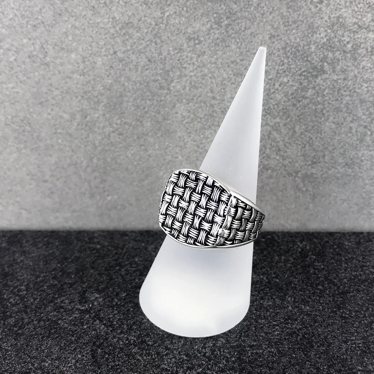 Handcrafted Knit Design Sterling Silver Ring | Limited Edition