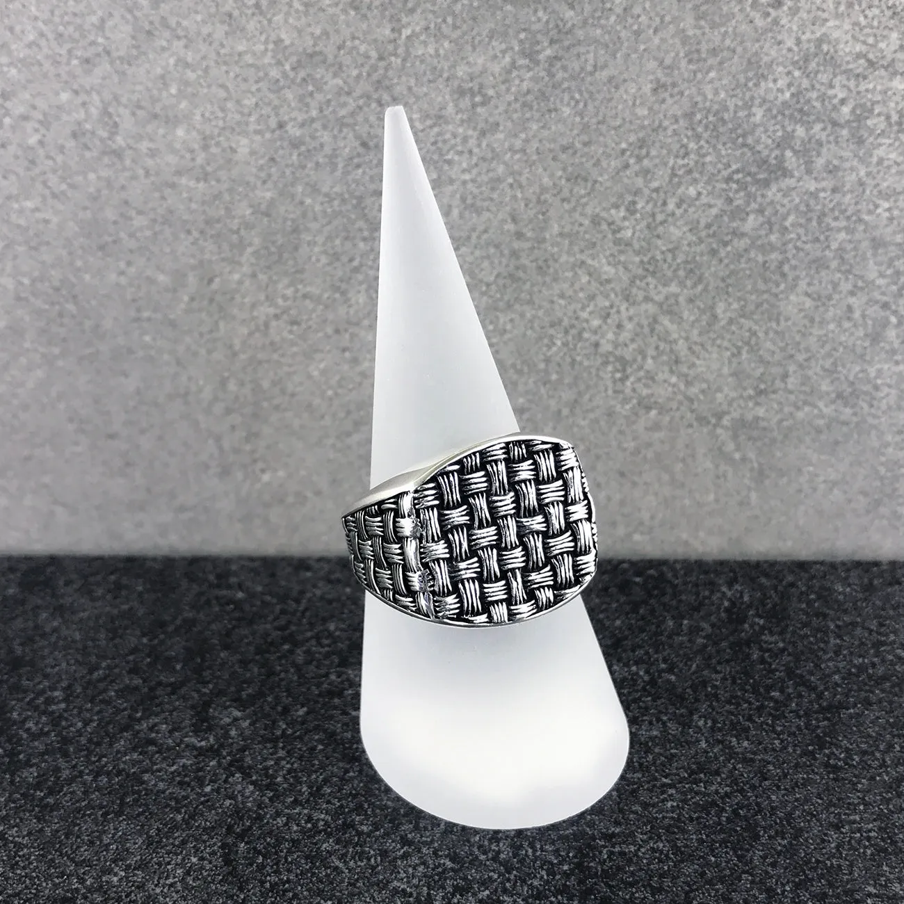 Handcrafted Knit Design Sterling Silver Ring | Limited Edition