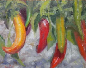 Hatch Peppers on the Vine