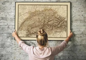 Historical Map of Switzerland 1822| Old Map Wall Decor