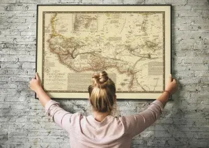 Historical Map of West Africa 1827| Old Map Wall Decor