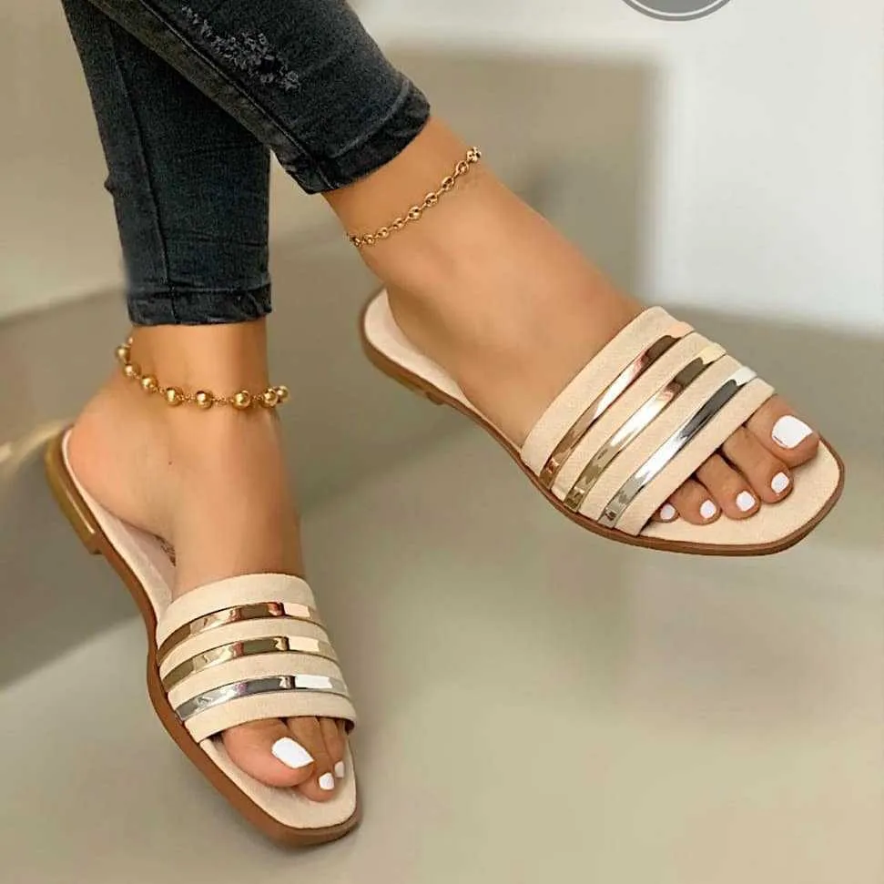 Hollow outdoor slippers women