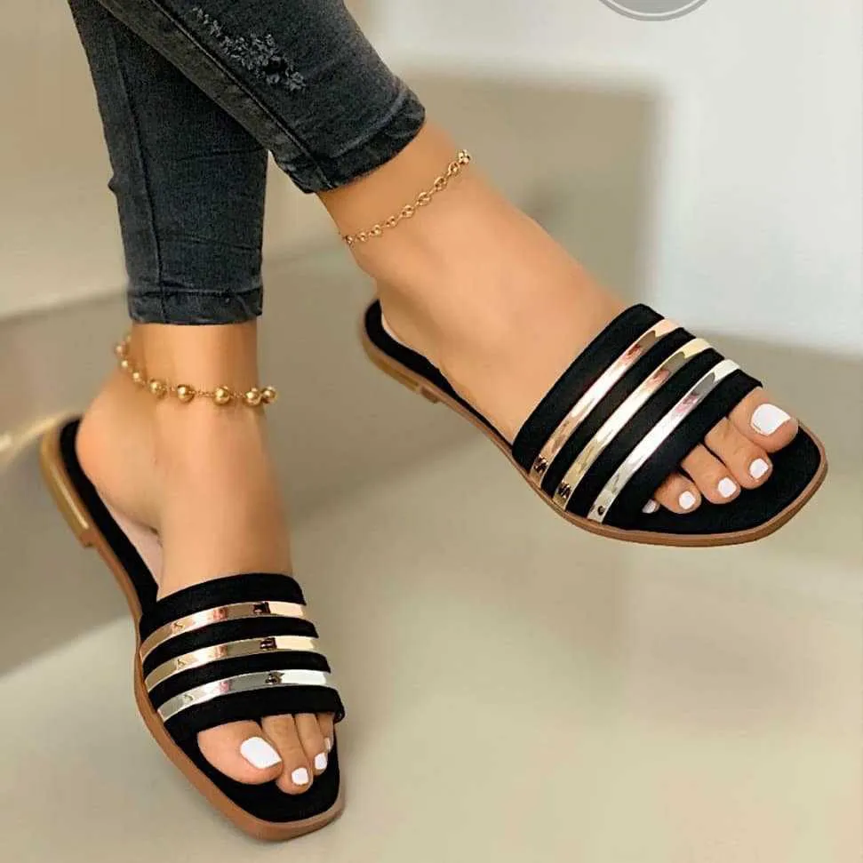 Hollow outdoor slippers women