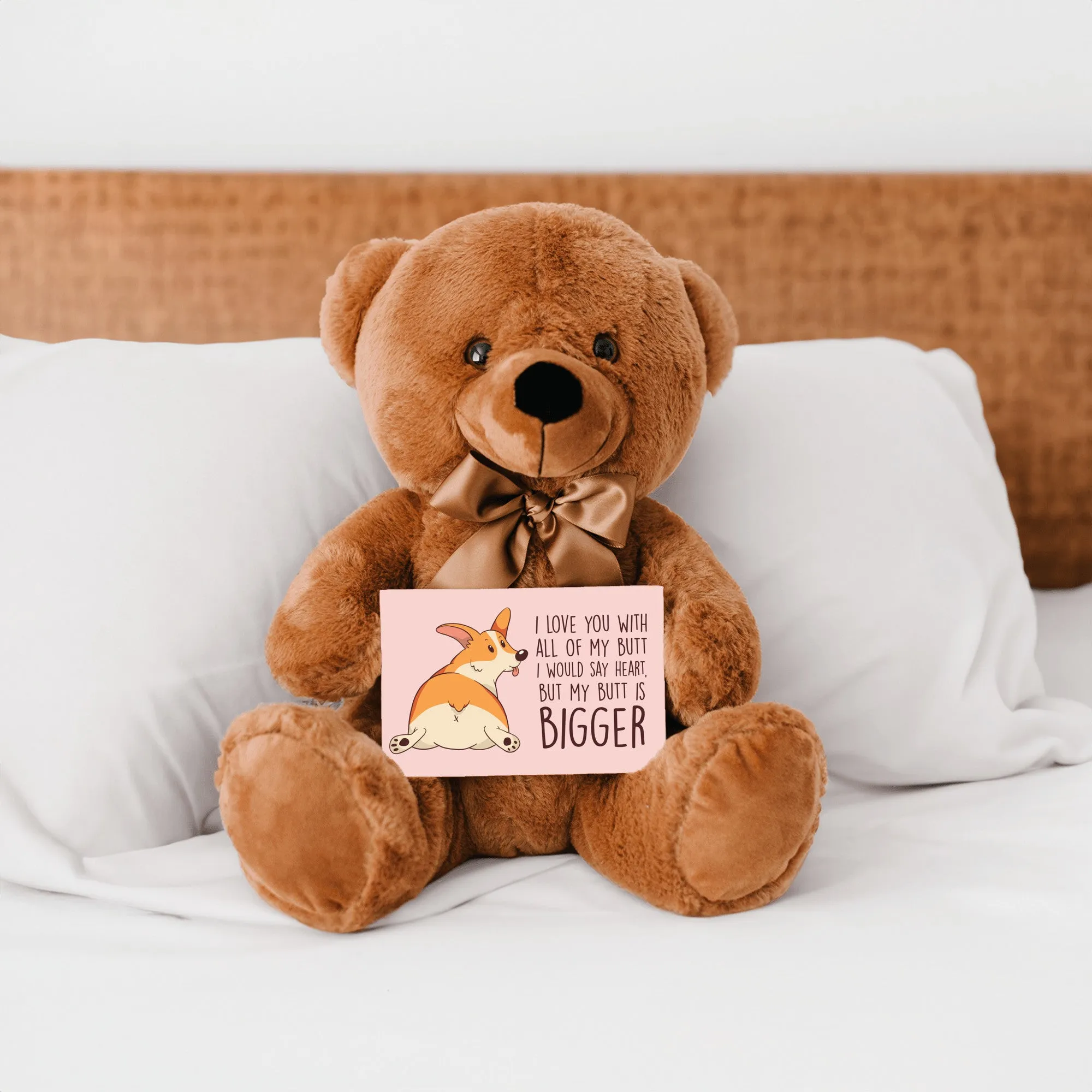 I Love You With All My Butt Teddy Bear with Message Card, PRICE INCLUDES FREE SHIPPING